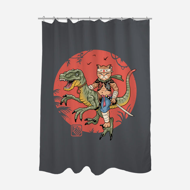 Raptor Catana Meowster-None-Polyester-Shower Curtain-vp021