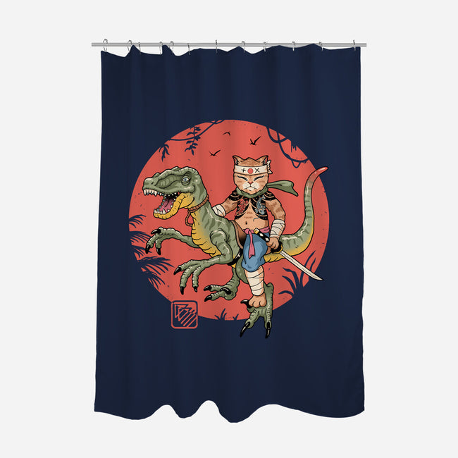 Raptor Catana Meowster-None-Polyester-Shower Curtain-vp021