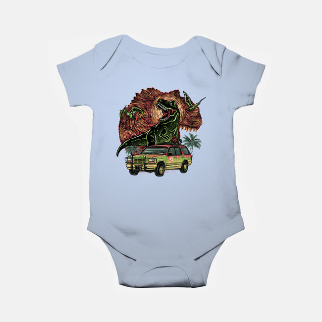 Dino Expedition-Baby-Basic-Onesie-glitchygorilla