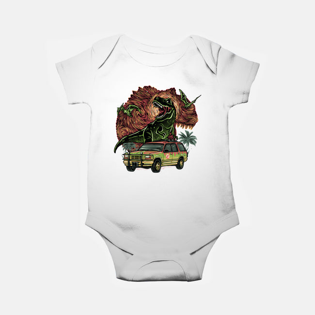 Dino Expedition-Baby-Basic-Onesie-glitchygorilla