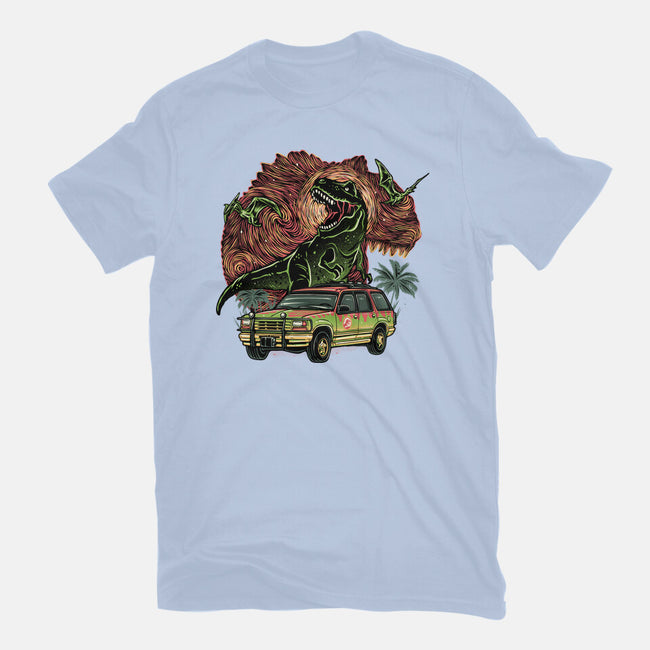 Dino Expedition-Womens-Fitted-Tee-glitchygorilla