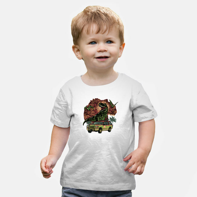 Dino Expedition-Baby-Basic-Tee-glitchygorilla