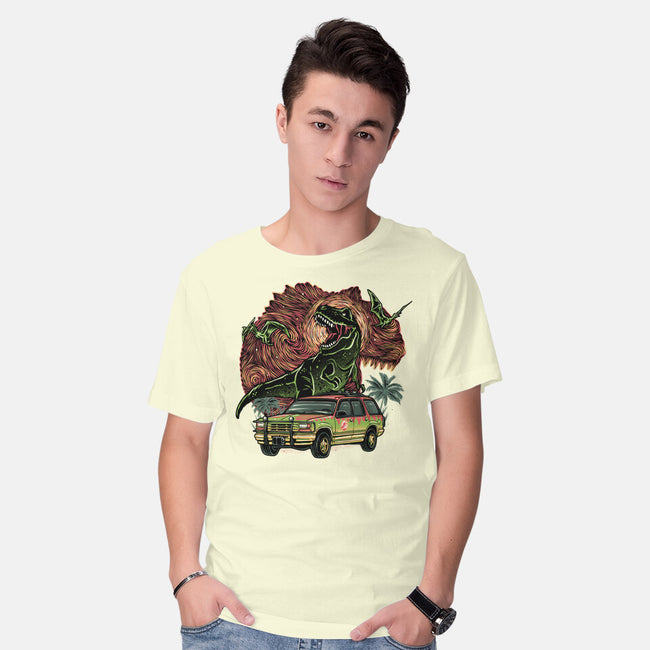 Dino Expedition-Mens-Basic-Tee-glitchygorilla