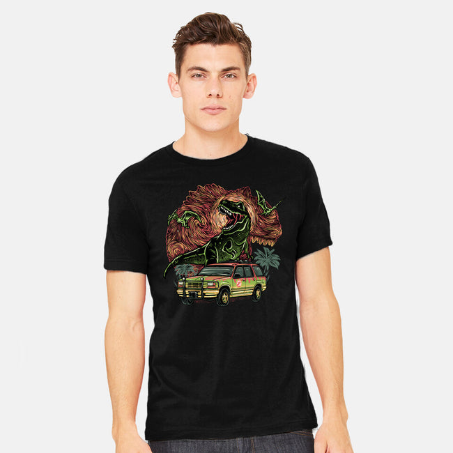 Dino Expedition-Mens-Heavyweight-Tee-glitchygorilla