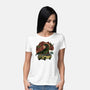 Dino Expedition-Womens-Basic-Tee-glitchygorilla