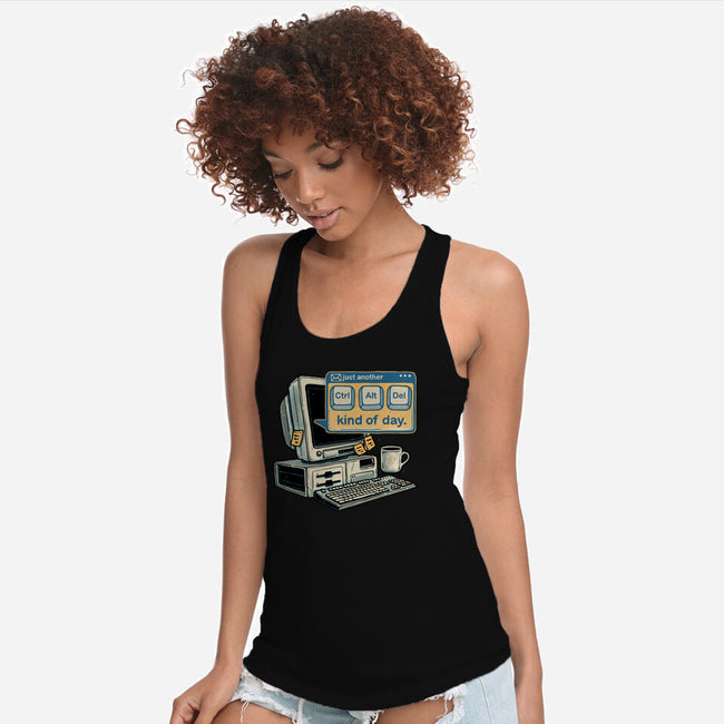 Just Another Day-Womens-Racerback-Tank-glitchygorilla