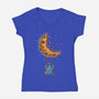 Cookie Moonster-Womens-V-Neck-Tee-retrodivision