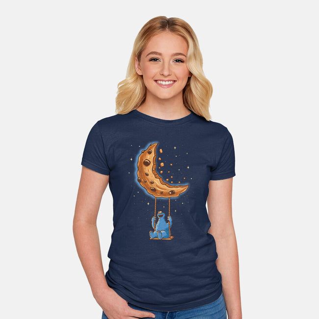 Cookie Moonster-Womens-Fitted-Tee-retrodivision