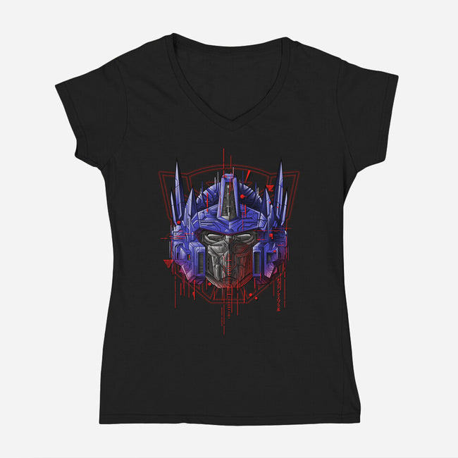 Orion Pax-Womens-V-Neck-Tee-silentOp