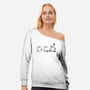 Coffee Cat Too-Womens-Off Shoulder-Sweatshirt-yumie