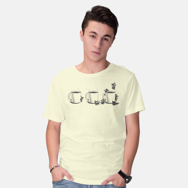 Coffee Cat Too-Mens-Basic-Tee-yumie