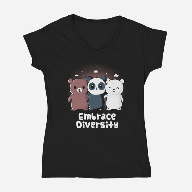 Embrace Diversity-Womens-V-Neck-Tee-yumie