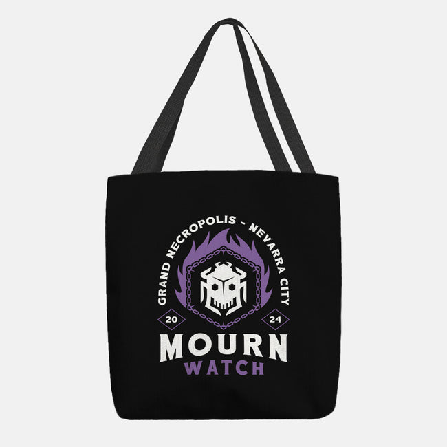 Mourn Watch Emblem-None-Basic Tote-Bag-LAGELANTEE