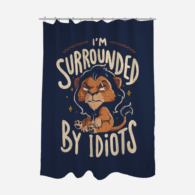 I Am Surrounded By Idiots-None-Polyester-Shower Curtain-Arigatees