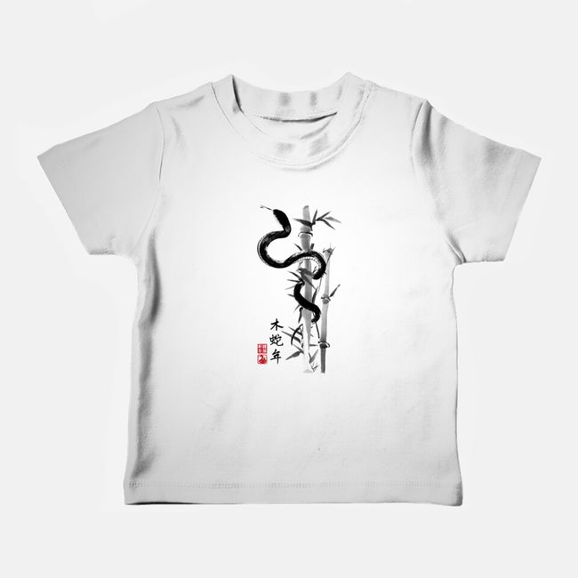 Year Of The Snake Sumi-e-Baby-Basic-Tee-DrMonekers