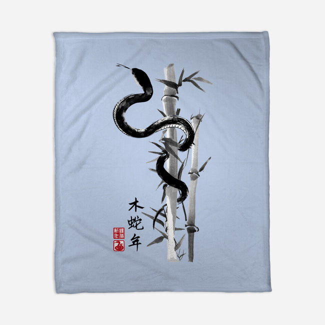 Year Of The Snake Sumi-e-None-Fleece-Blanket-DrMonekers