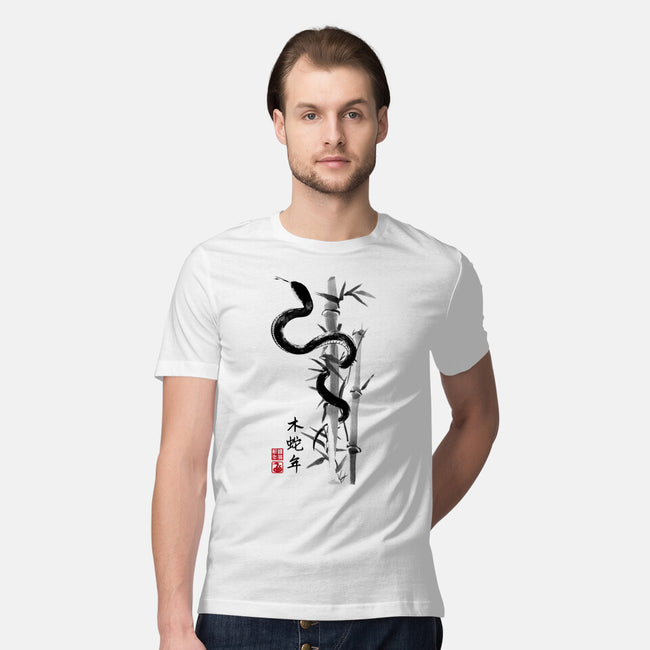 Year Of The Snake Sumi-e-Mens-Premium-Tee-DrMonekers