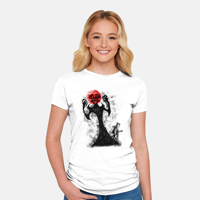 Ink Demon-Womens-Fitted-Tee-nickzzarto