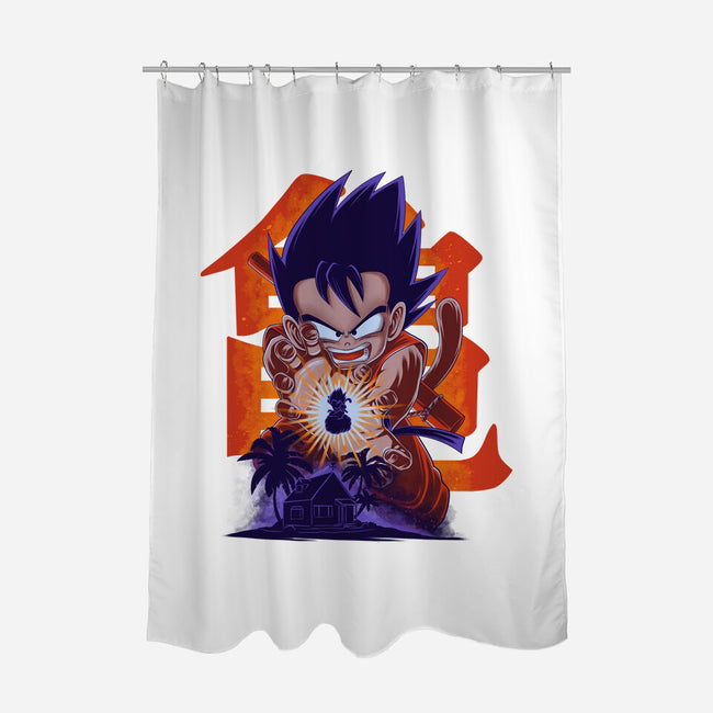 Saiyan Kid-None-Polyester-Shower Curtain-rmatix