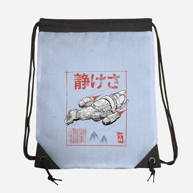 Serenity Sumi-e-None-Drawstring-Bag-Astrobot Invention