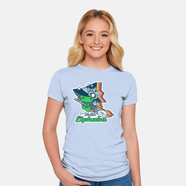 Hello Elphaba-Womens-Fitted-Tee-palmstreet