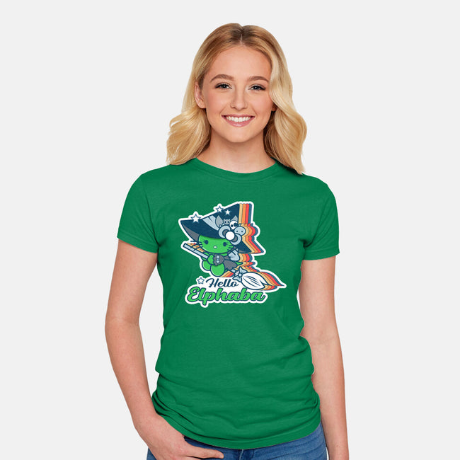 Hello Elphaba-Womens-Fitted-Tee-palmstreet