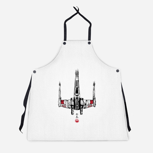 Red Five Sumi-e-Unisex-Kitchen-Apron-DrMonekers