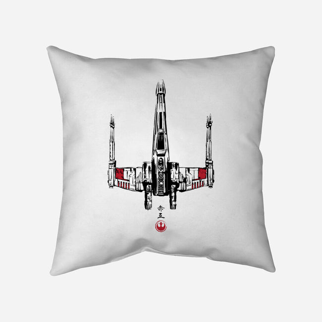 Red Five Sumi-e-None-Removable Cover w Insert-Throw Pillow-DrMonekers