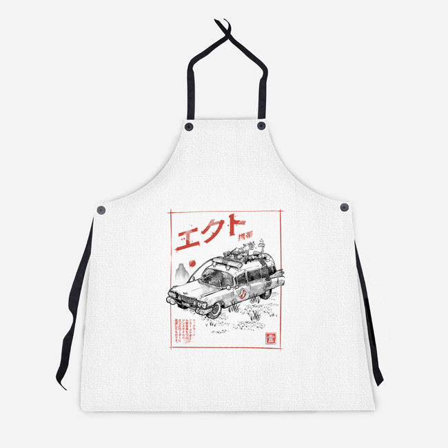 Ectomobile Sumi-e-Unisex-Kitchen-Apron-Astrobot Invention