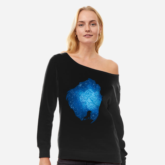 Mufasa's Ghost-Womens-Off Shoulder-Sweatshirt-dalethesk8er