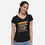 Poke Stripes-Womens-V-Neck-Tee-sebasebi