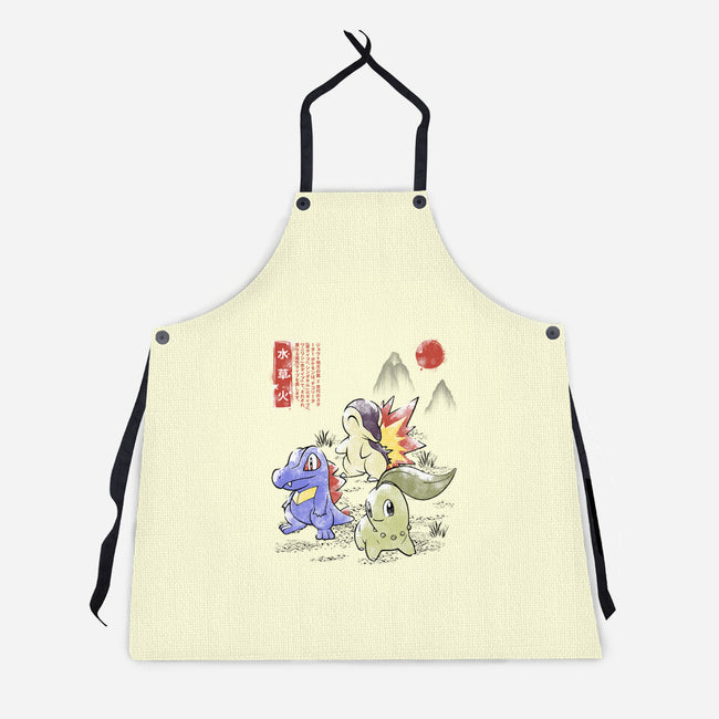 Second Gen Starter Sumi-e-Unisex-Kitchen-Apron-Astrobot Invention