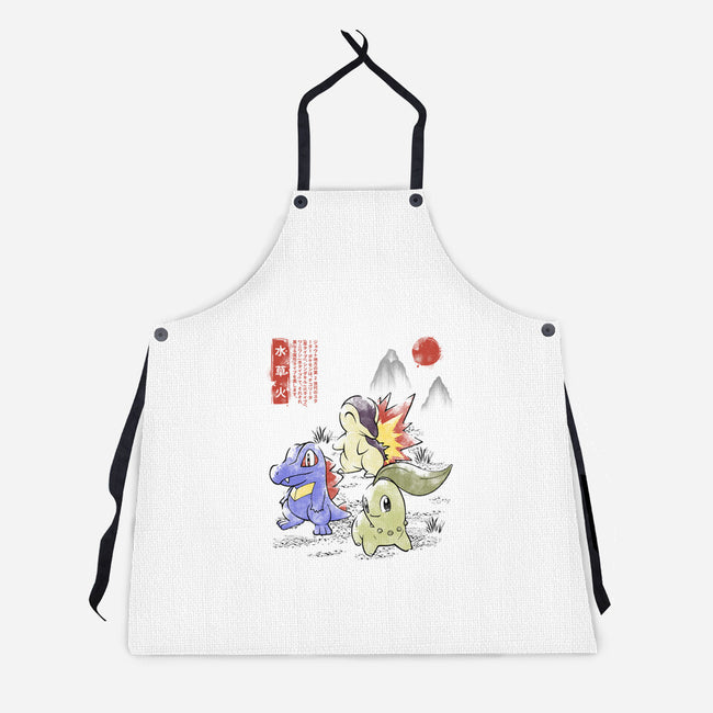 Second Gen Starter Sumi-e-Unisex-Kitchen-Apron-Astrobot Invention