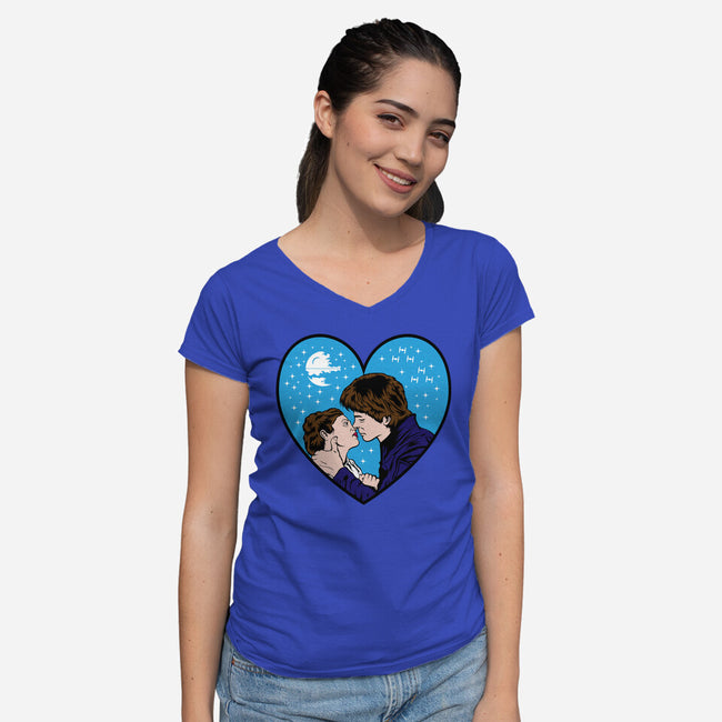 I Love You I Know-Womens-V-Neck-Tee-CarloJ1956