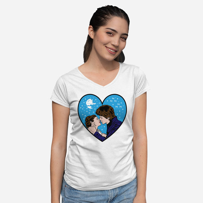 I Love You I Know-Womens-V-Neck-Tee-CarloJ1956