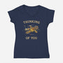 Thinking Of You-Womens-V-Neck-Tee-kg07