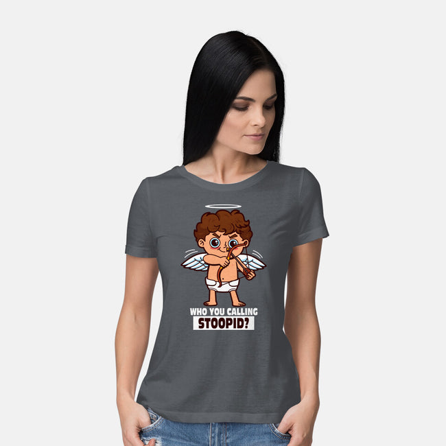 Stupid Cupid-Womens-Basic-Tee-Boggs Nicolas