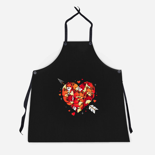 Love Foxes-Unisex-Kitchen-Apron-Vallina84