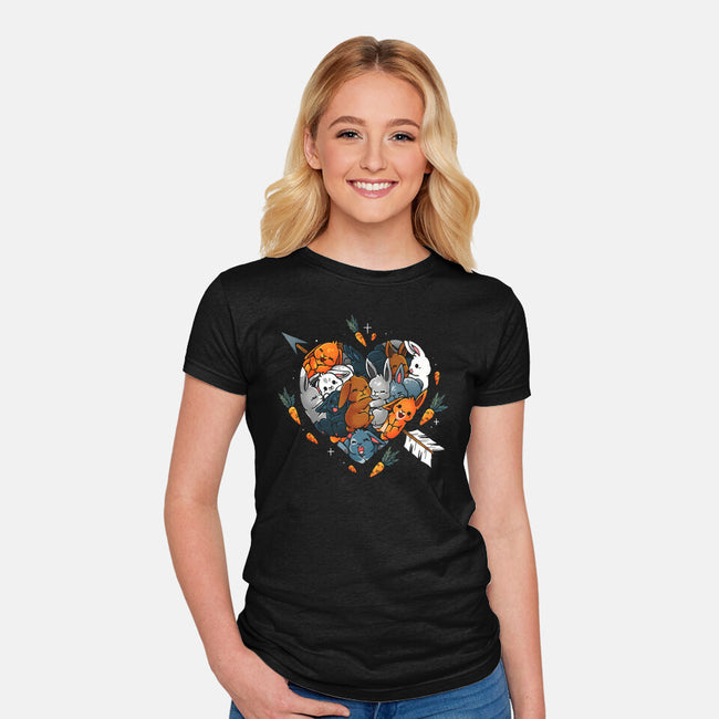 Love Rabbits-Womens-Fitted-Tee-Vallina84