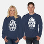 Aye Love You-Unisex-Crew Neck-Sweatshirt-Boggs Nicolas