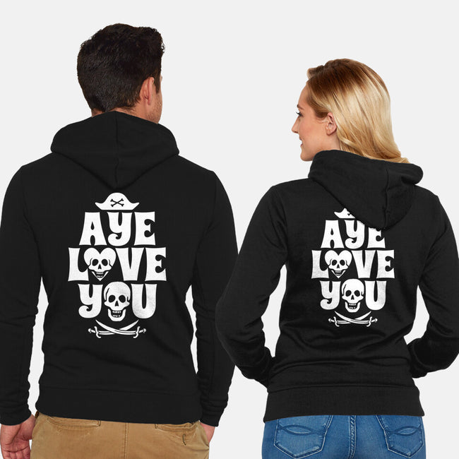 Aye Love You-Unisex-Zip-Up-Sweatshirt-Boggs Nicolas