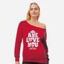 Aye Love You-Womens-Off Shoulder-Sweatshirt-Boggs Nicolas