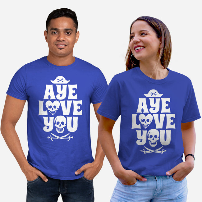 Aye Love You-Unisex-Basic-Tee-Boggs Nicolas