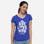 Aye Love You-Womens-V-Neck-Tee-Boggs Nicolas