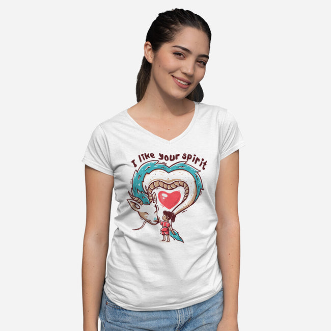 I Like Your Spirit-Womens-V-Neck-Tee-yumie