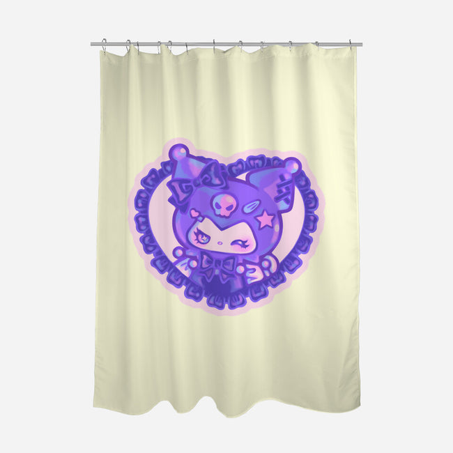 Love Kuromi-None-Polyester-Shower Curtain-Panchi Art