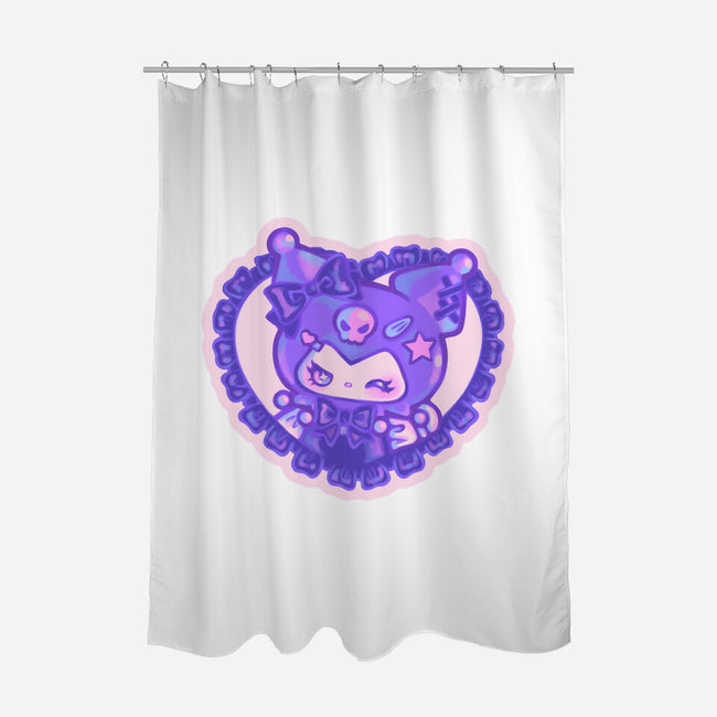 Love Kuromi-None-Polyester-Shower Curtain-Panchi Art