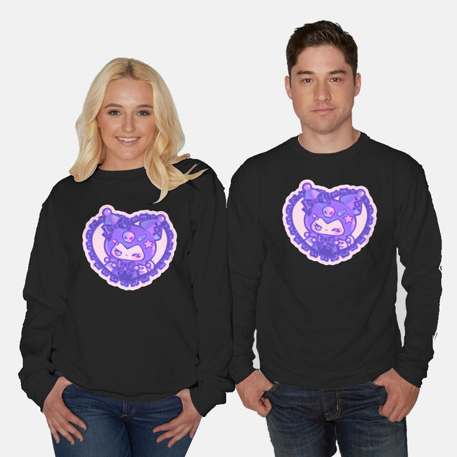 Love Kuromi-Unisex-Crew Neck-Sweatshirt-Panchi Art