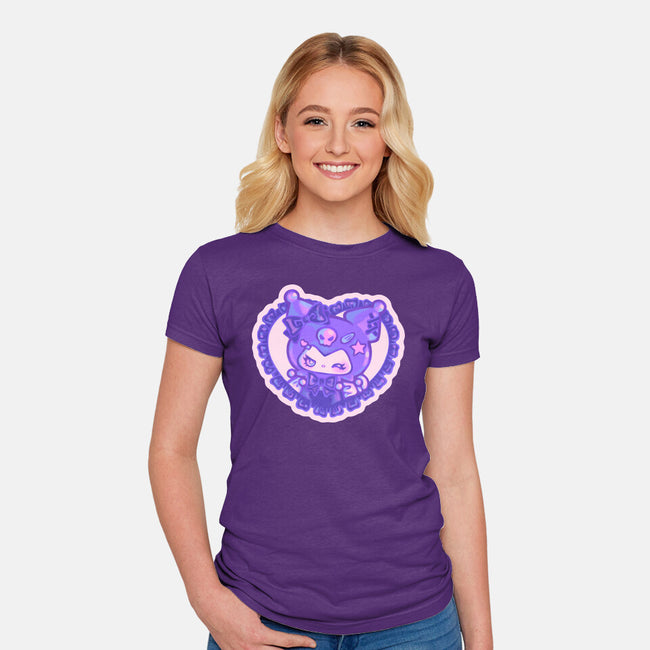 Love Kuromi-Womens-Fitted-Tee-Panchi Art