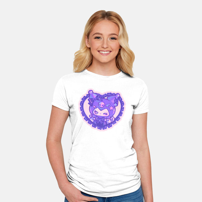 Love Kuromi-Womens-Fitted-Tee-Panchi Art